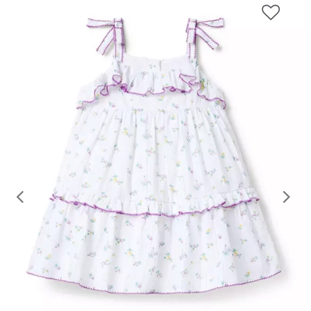 Janie and Jack White Dress with Purple Accents